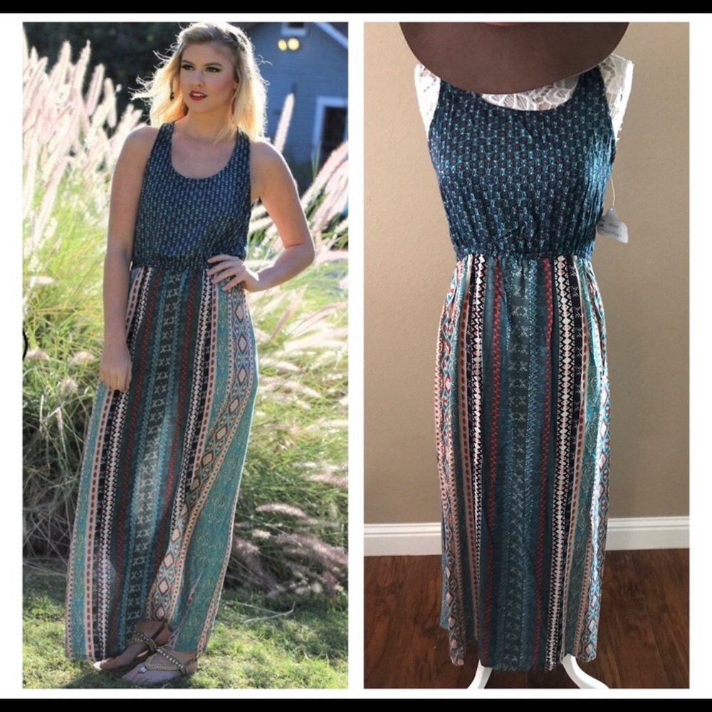 🆓BUY 2 GET 1 FREE Boho maxi dress - Picture 2 of 2